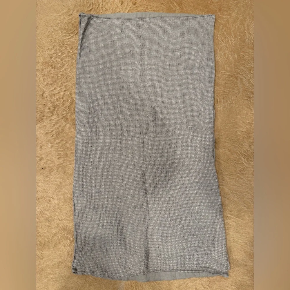 West Elm Linen Textured Gray king shams-set of 2